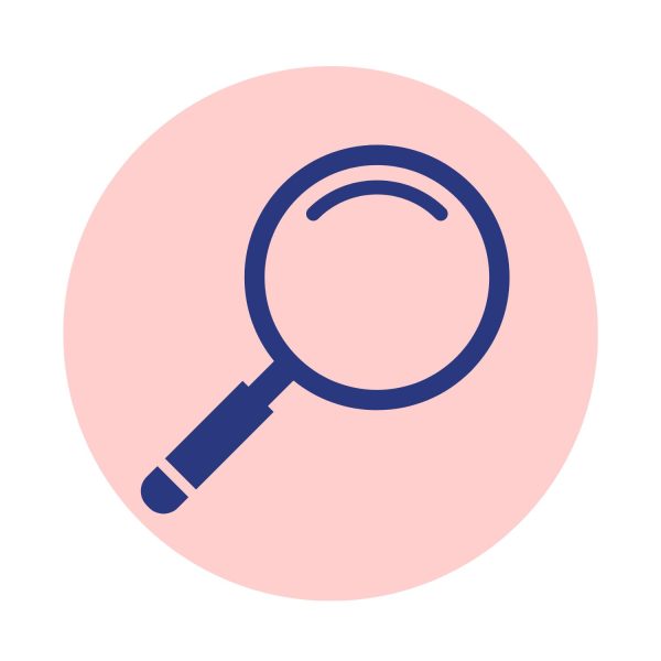 Magnifying glass in pink circle | CPAP.co.uk