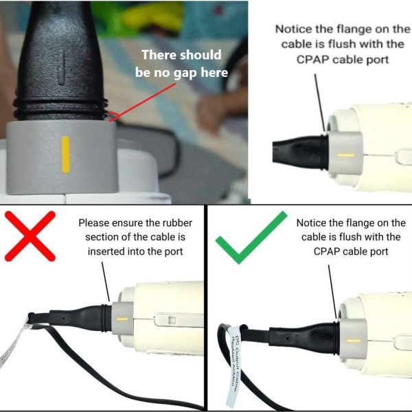 Connecting the Pilot 24 cable to the AirMini | CPAP.co.uk