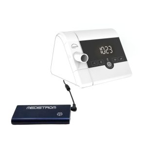 Prisma CPAP Machine connected to the Medistrom Pilot Flex CPAP Battery | CPAP.co.uk